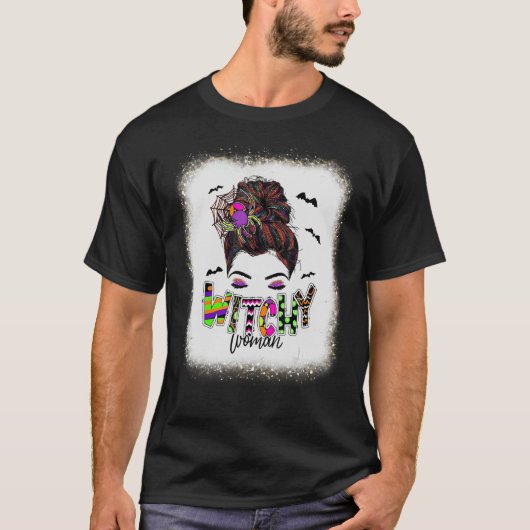 Witchy Woman Boy Girl Party Beängstigender Horror T-Shirt (Vorderseite)