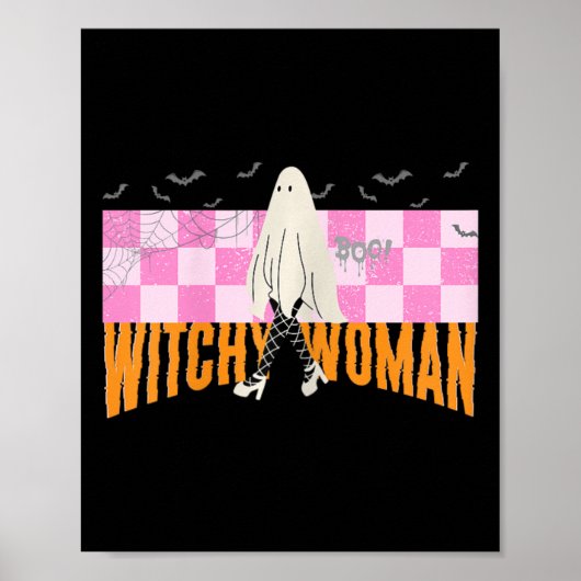 Witchy Woman Funny Halloween Kostüm Spooky Femini Poster (Vorne)