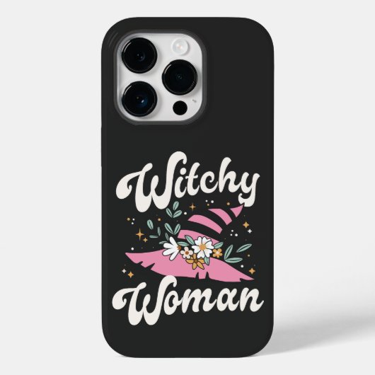 Witchy Woman Funny Pink Hexe Halloween Case-Mate iPhone Hülle (Rückseite)