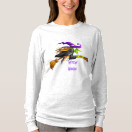 Witchy Woman Halloween Long Sleeve T - Shirt