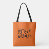Witchy Woman Niedlich Black Hexe Halloween Tasche (Rückseite)