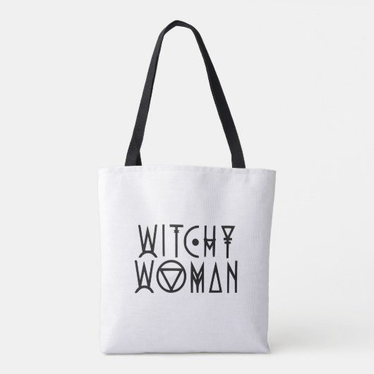 Witchy Woman Niedlich Black Hexe Halloween Tasche (Rückseite)