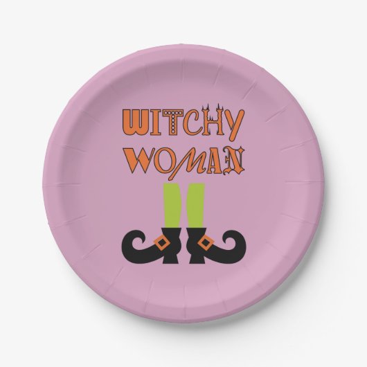 WITCHY WOMAN! PAPPTELLER (Vorderseite)