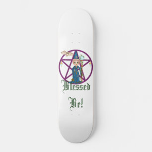 Witchy Woman Penctacle Pixel Art Skateboard