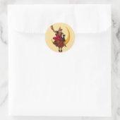 Witchy Woman Runder Aufkleber (Tasche)