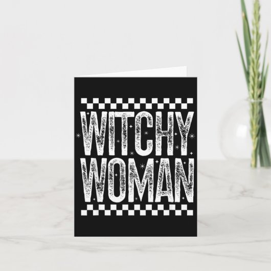 Witchy Woman Soky Mama Retro Halloween Season Quot Karte (Vorderseite)