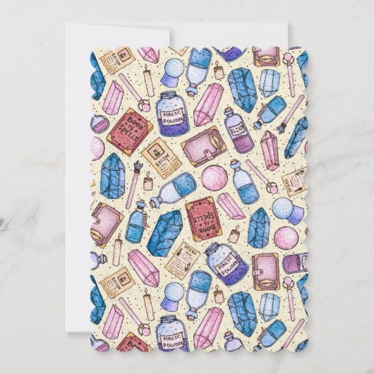 Witchy Wonders Flat Greeting Card Einladung (Vorderseite)