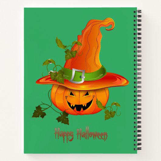 Witchy Wonders: Halloween Themed Custom Notebook Notizblock (Rückseite)