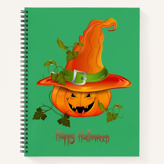 Witchy Wonders: Halloween Themed Custom Notebook Notizblock (Vorderseite)