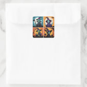 Witchy Wonders Quadratischer Aufkleber (Tasche)