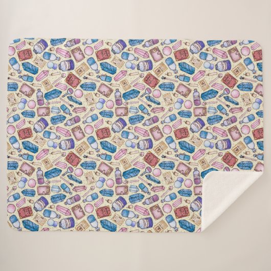 Witchy Wonders Sherpa Blanket Sherpadecke (Vorderseite (Horizontal))