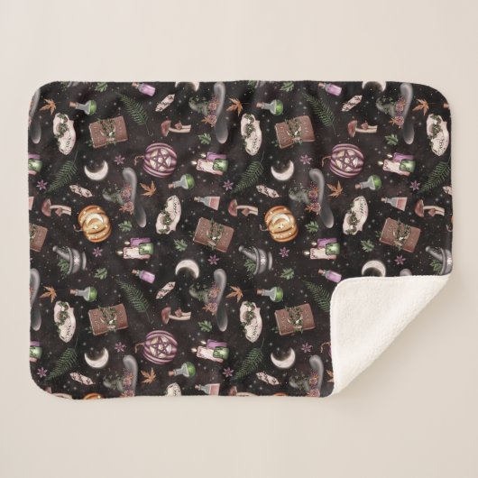 Witchy Woodland Sherpadecke (Vorderseite (Horizontal))