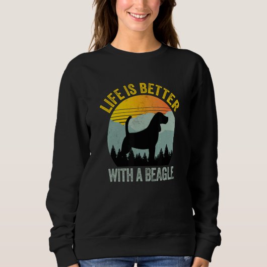 With A Beagle Summer Sky Dog Sweatshirt (Vorderseite)
