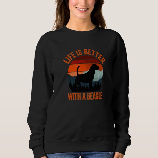 With A Beagle Vintage Country Dog Sweatshirt (Vorderseite)