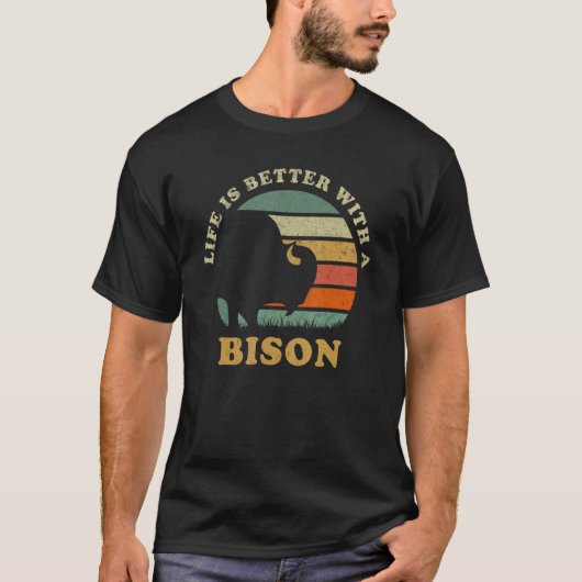 With A Bison Native American Indian Buffalo T-Shirt (Vorderseite)