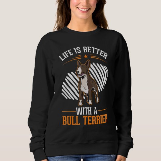 with a Bull Terrier Bull Terrier Sweatshirt (Vorderseite)