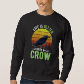with a Crow Raven Sweatshirt (Vorderseite)