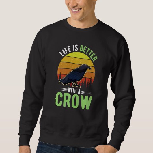 with a Crow Raven Sweatshirt (Vorderseite)