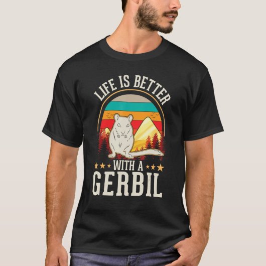 with a Gerbil Racing Rat Gerbil T-Shirt (Vorderseite)