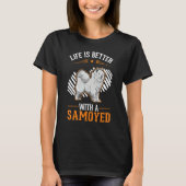 with a Samoyed T-Shirt (Vorderseite)
