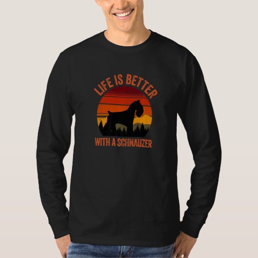 With A Schnauzer Vintage Distressed Dog T-Shirt (Vorderseite)
