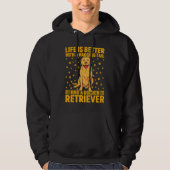 with a wagging tail and a Golden Retriever Hoodie (Vorderseite)