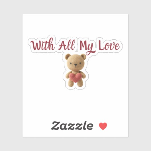 With All My Love Sticker | Cute Gift Packaging Lab (Blatt)