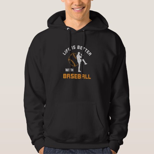 with Baseball Saying for next Game Day Hoodie (Vorderseite)