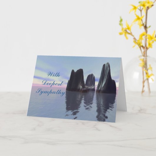 "With Deepest Symapthy" Christian Sympathy Card Karte (Gelbe Blume)