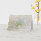 With deepest sympathy - Amaryllis flower Karte (Gelbe Blume)