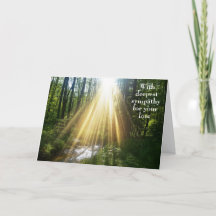 With deepest sympathy - Green Forest and sunrays