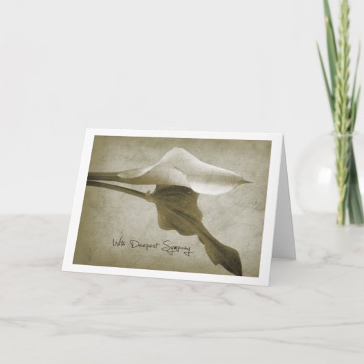 with deepest sympathy karte (Vorderseite)