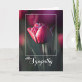 With Deepest Sympathy Rich Pink Tulip Karte (Vorderseite)