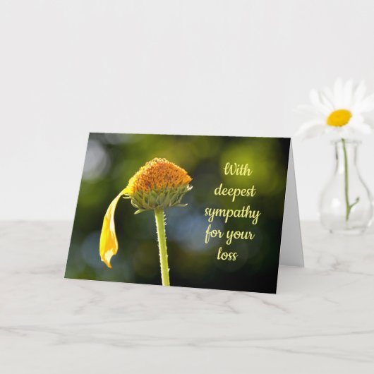 With deepest sympathy - with flower karte (Kleine Pflanze)