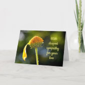 With deepest sympathy - with flower karte (Vorderseite)