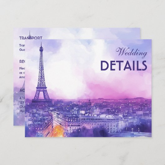 With DETAILS Amour Éternel à la Parisienne Begleitkarte (Vorne/Hinten)