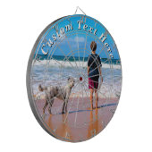 With Dog Photo Dart Board Personalized Text Dartscheibe (Vorderseite Links)