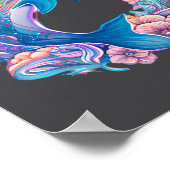 With Easter Festive Illustration Charming Dolphin Poster (Ecke)
