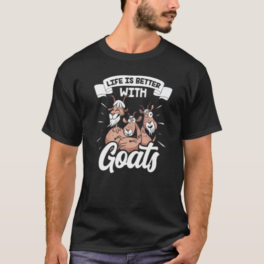 With Goats Owner Goat Animal Pet T-Shirt (Vorderseite)