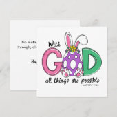 With God All Things Are Possible Easter Card (Vorne/Hinten)