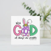 With God All Things Are Possible Easter Card (Stehend Vorderseite)
