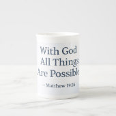 With God All Things Are Possible - Matthew 19:26 Porzellantasse (Vorderseite)