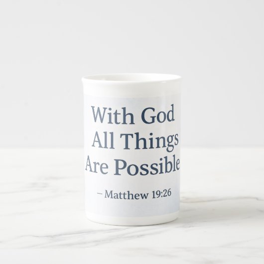 With God All Things Are Possible - Matthew 19:26 Porzellantasse (Vorderseite)