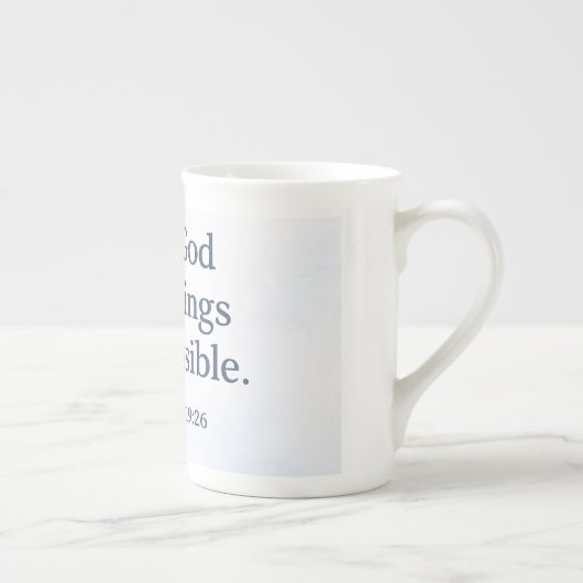 With God All Things Are Possible - Matthew 19:26 Porzellantasse (Rechts)