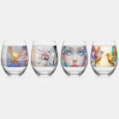 With God all things are possible. (Matthew 19:26) Weinglas Ohne Stiel (Hinten)