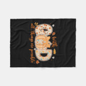 With God All Things Are Ssible Fall Pumpkin Patter Fleecedecke (Vorderseite (Horizontal))