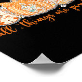 With God All Things Are Ssible Fall Pumpkin Patter Poster (Ecke)