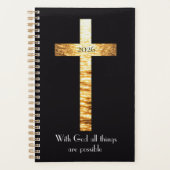 With GOD Golden Cross 2026 Planner Planer (Vorderseite)