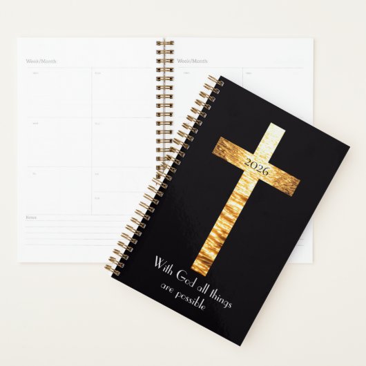 With GOD Golden Cross 2026 Planner Planer (Anzeige)