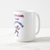 With God, I'm Unstoppable Kaffeetasse (VorderseiteRechts)